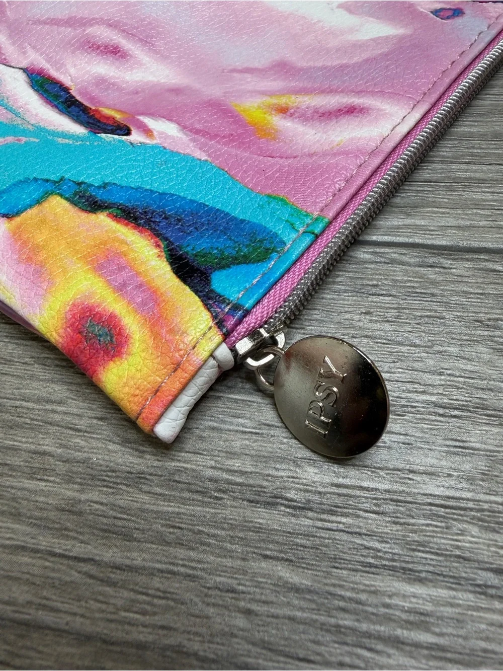 IPSY Colorful Abstract Watercolor Makeup Bag Cosmetic Pouch